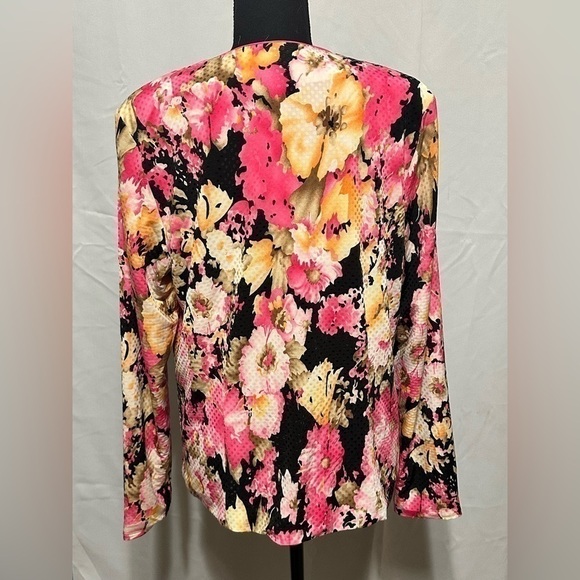 TANJAY Floral Zip Jacket Size M - Picture 3 of 5